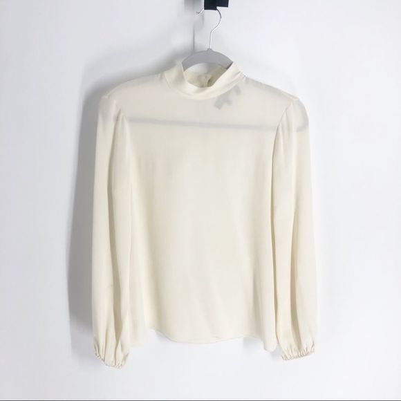 Theory Mock Neck Silk Top Sz S - Picture 5 of 8